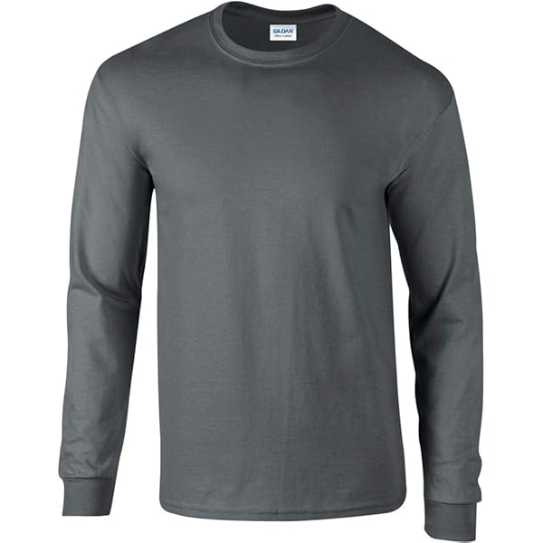 Gildan Mens Plain Crew Neck Ultra Cotton Long Sleeve T-Shirt (XXL
